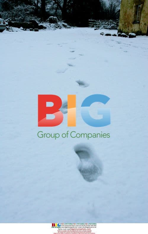 Heavy snow in Cardiff, UK