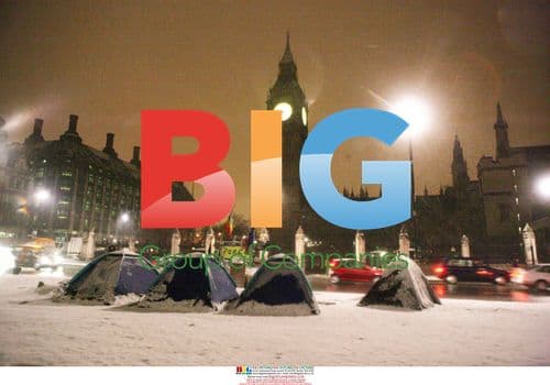 Heavy Snow in Westminster, London