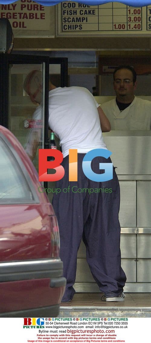 David Beckham at Popeye's Fish and Chip Shop