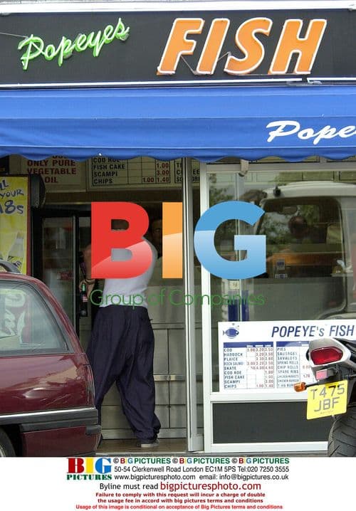 David Beckham at Popeye's Fish and Chip shop