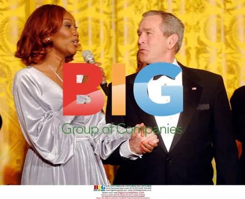 Yolanda Adams and George W. Bush at The White House