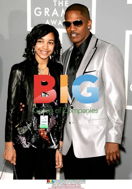 Jamie Foxx and Corrine at 49th Grammys