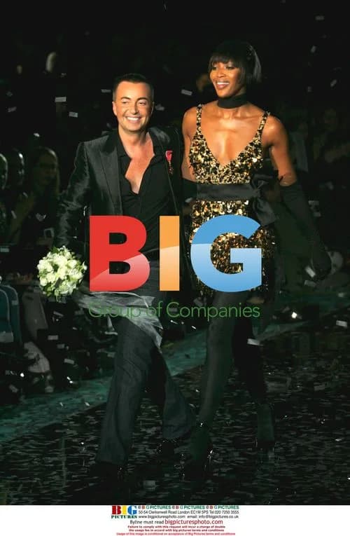 Naomi Campbell and Julian Macdonald at London Fashion Week