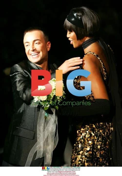 Naomi Campbell and Julian Macdonald at London Fashion Week