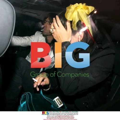 Lily Allen arriving at hotel, attempts to hit photographer
