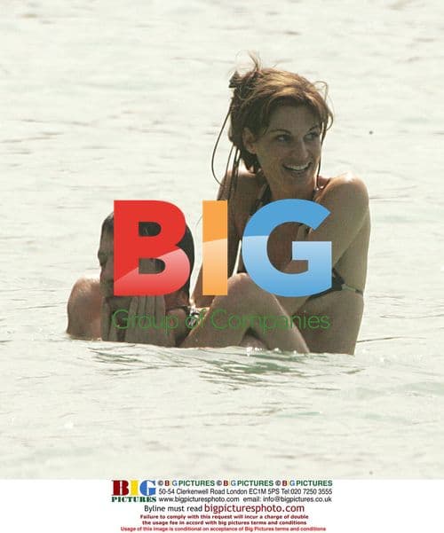 Hugh Grant and Jemima Khan on Caribbean Vacation