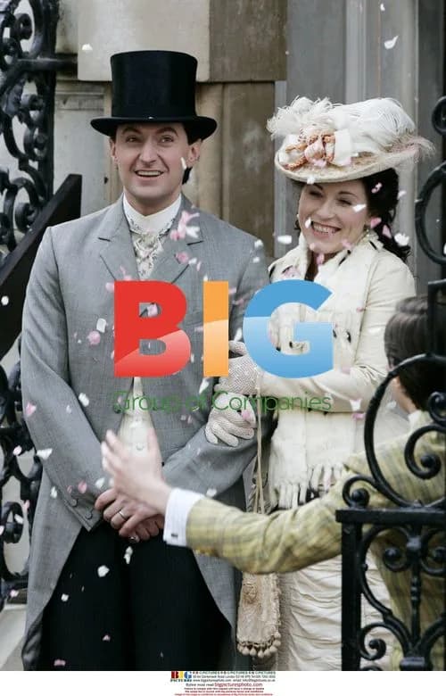 Jessie Wallace in costume for TV series 'Marie Lloyd'