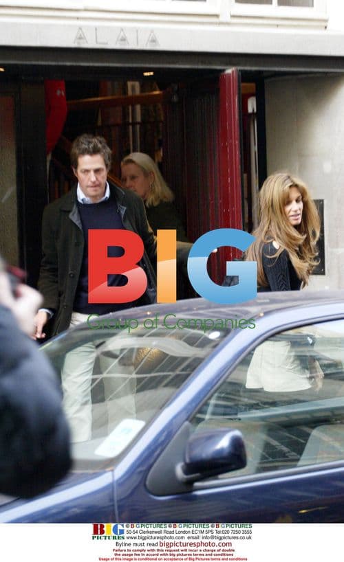 Hugh Grant and Jemima Khan in Paris