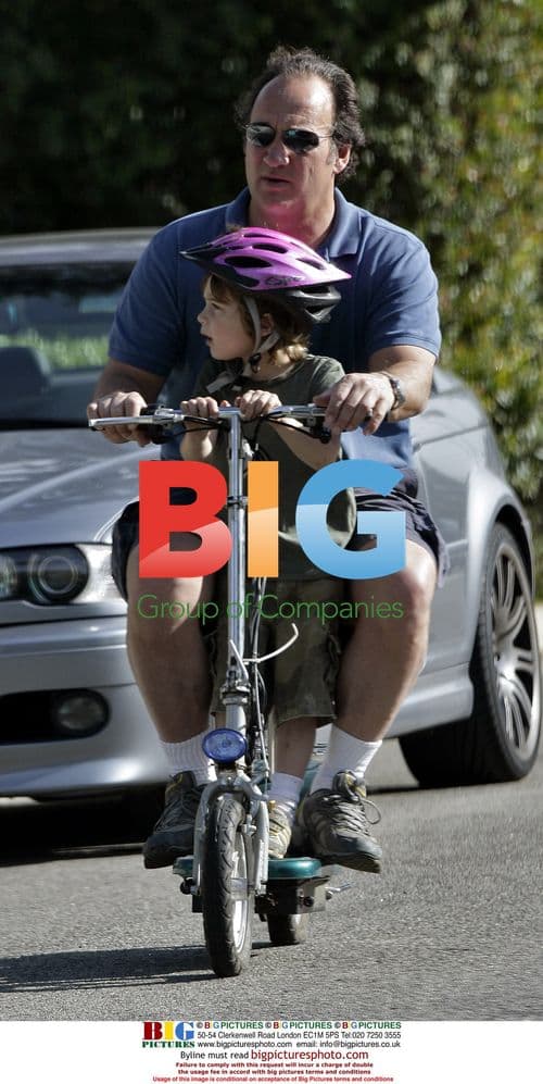 Jim Belushi and Son on Scooter