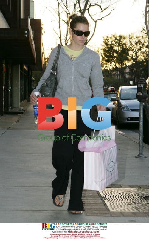 Jessica Biel with Dogs in Brentwood