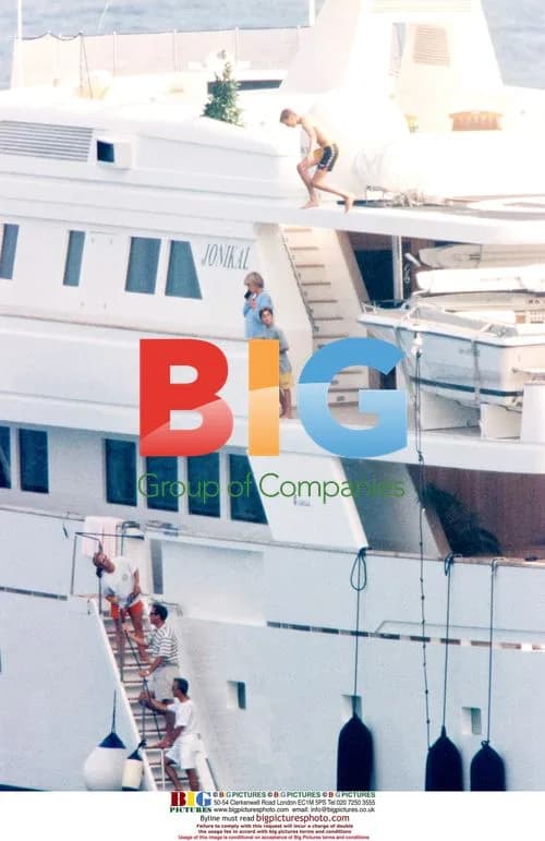 Diana and Prince William on yacht