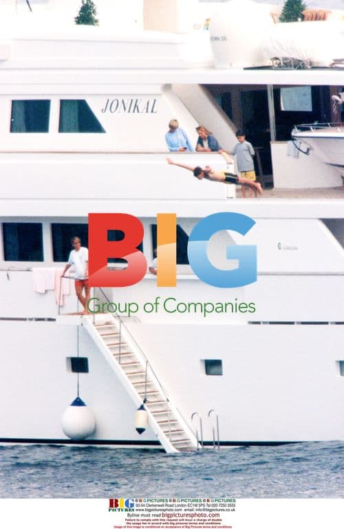 Diana and William on yacht in St. Tropez