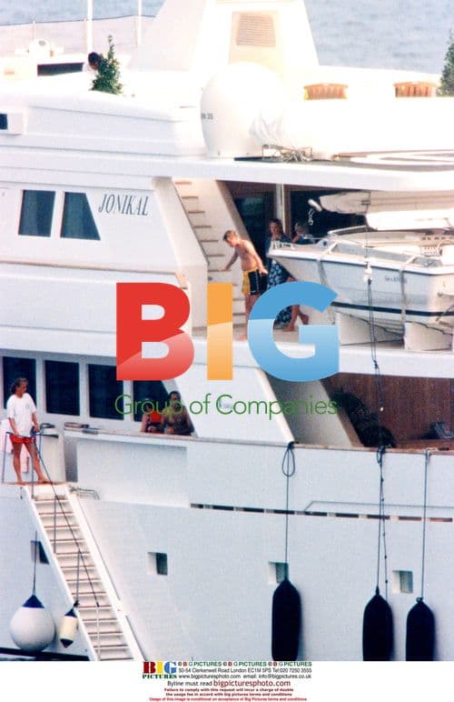 Diana, Prince William on Yacht in St. Tropez