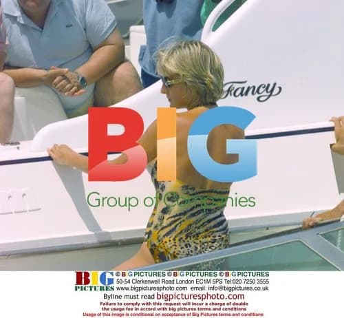 Princess Diana relaxing in St Tropez