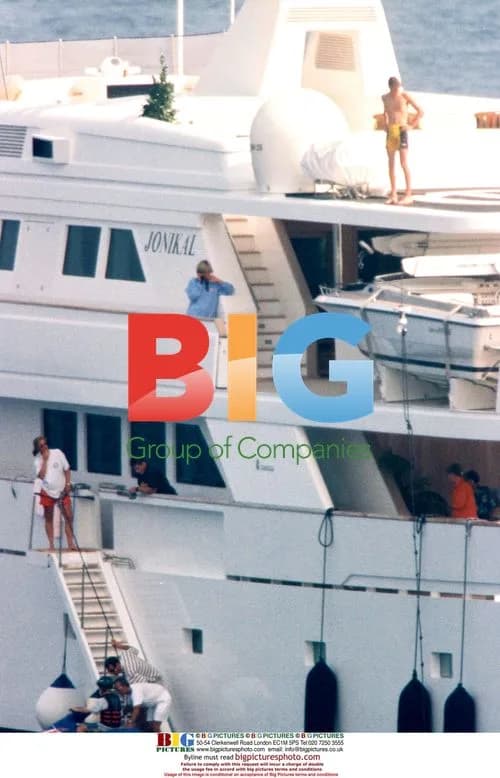 Diana and Prince William on Yacht in St. Tropez