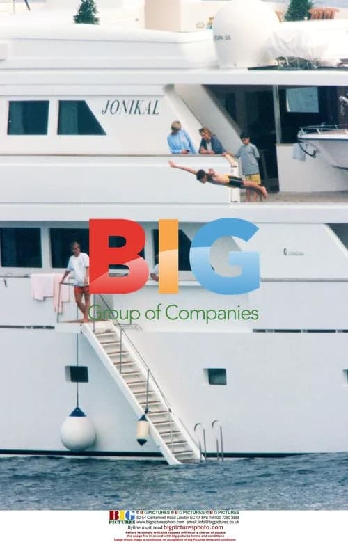 Diana and Prince William on yacht