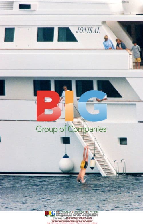 Diana, Princess of Wales and Prince William on Yacht