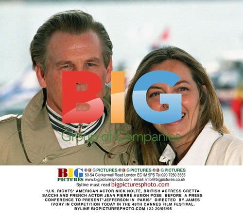 Nick Nolte, Gretta Sacchi, and Jean Pierre Aumon at Cannes