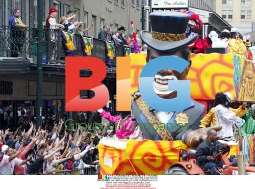 Mardi Gras Revelers on Canal St., New Orleans