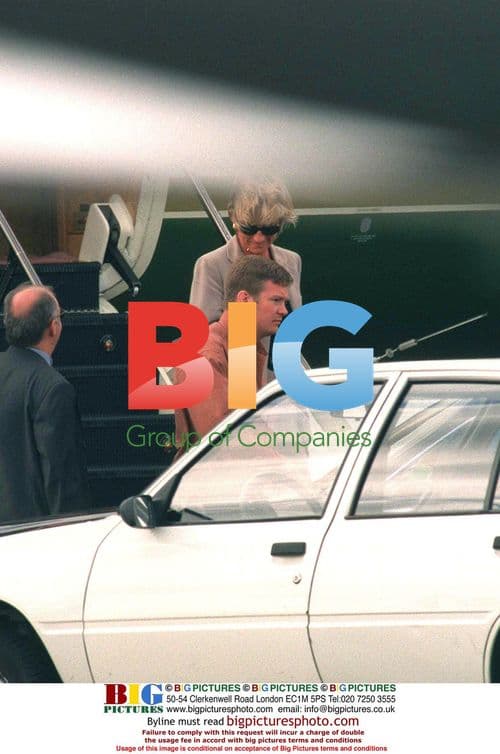 Diana, Princess of Wales at Paris Airport