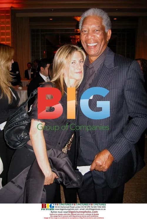 Jennifer Anniston & Morgan Freeman at Obama Fundraiser