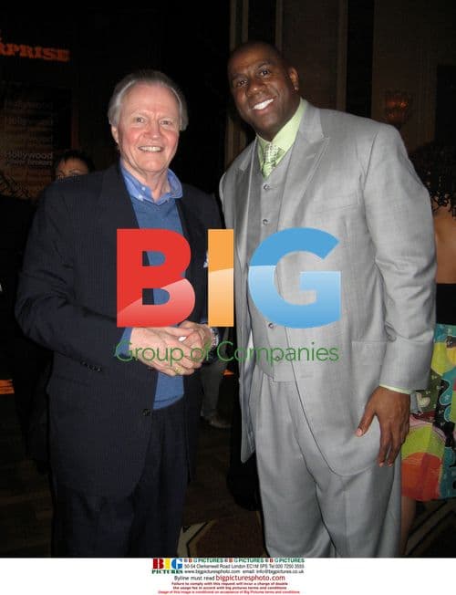 Jon Voight and Magic Johnson at Black Enterprise Party