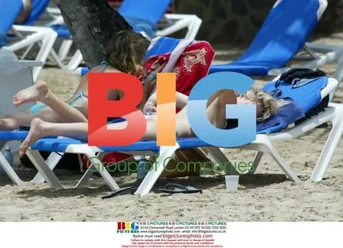 Abi Titmuss Sunbathing in Caribbean