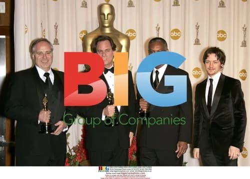 Michael Minkler, Bob Beemer and Willie Burton with JAMES MCAVOY at 79th Oscars