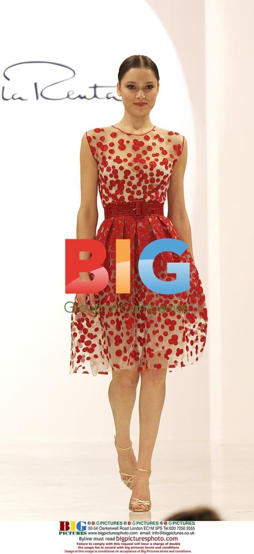 Model on Runway for Oscar de la Renta Spring Fashion Show