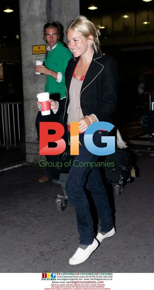 Sienna Miller and Mum Arrive in UK