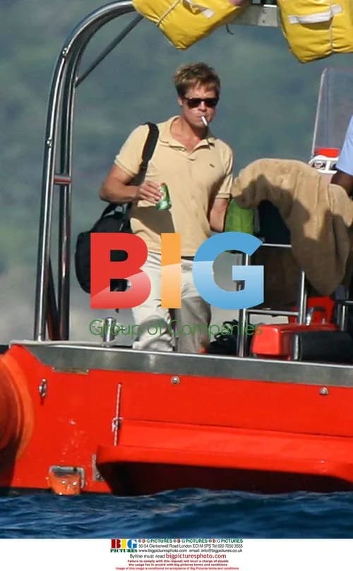 Brad Pitt Enjoys Boating in Virgin Islands