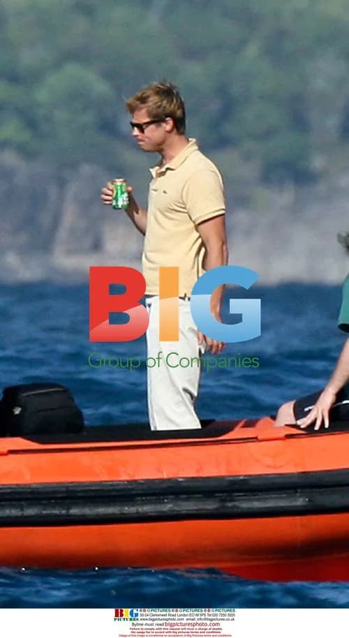 Brad Pitt Boating in US Virgin Islands