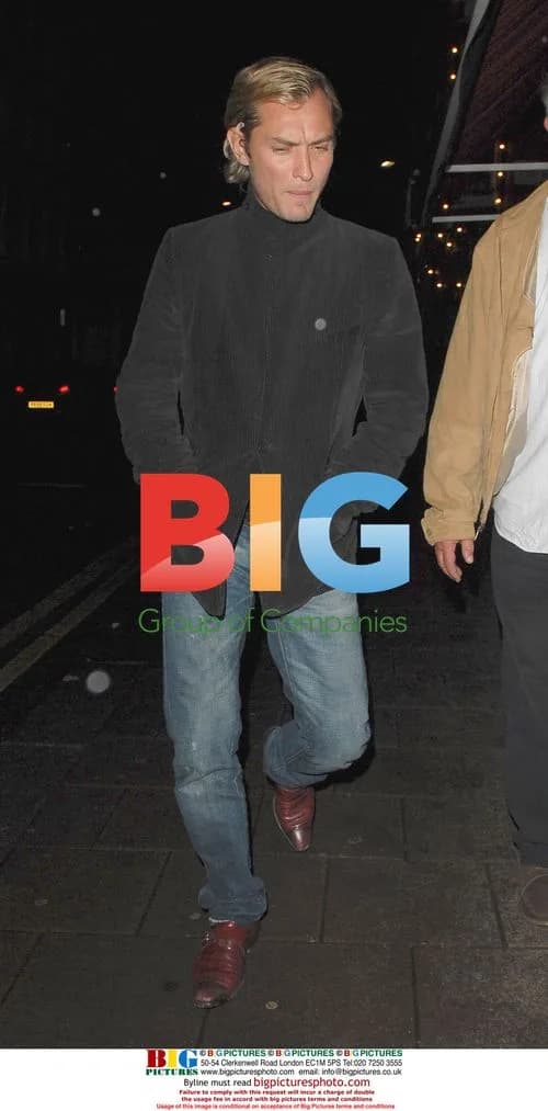 Jude Law Leaving Groucho Club