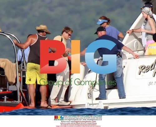 Brad Pitt Enjoys Boating in Virgin Islands