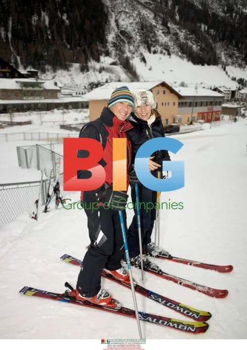 Jockey Frankie Dettori and Wife on Skiing Break