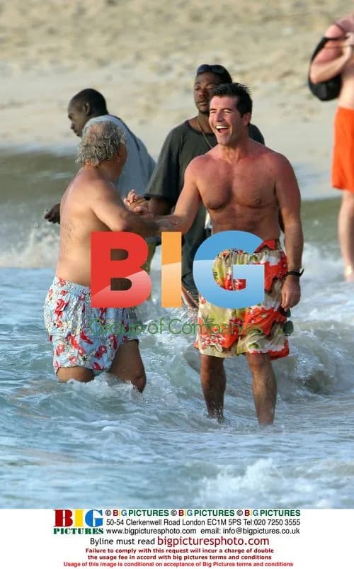 Simon Cowell, Philip Green and Terry Seymour Mess Around in Caribbean