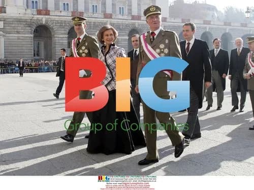 King Juan Carlos, Queen Sofia, Prince Felipe at military Christmas