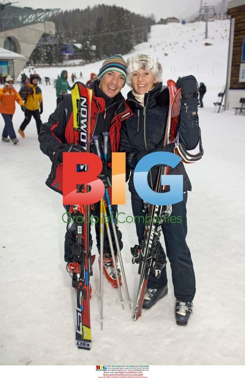 Frankie Dettori and Wife Catherine Skiing in St. Anton