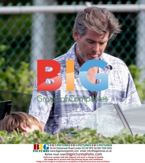 Pierce Brosnan and sons lunch in Hawaii