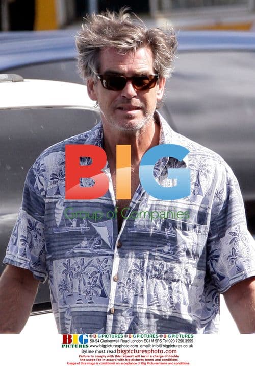 Pierce Brosnan with sons in Hawaii
