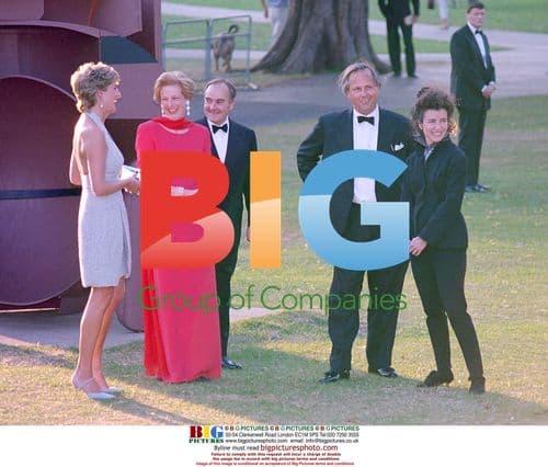 Princess Diana Joking at Black Tie Event