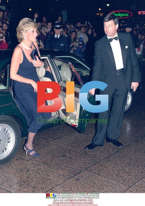 Diana, Princess of Wales Arriving for Evening Event