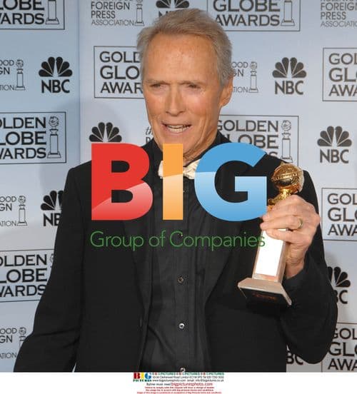 Clint Eastwood Shows Off Golden Globe