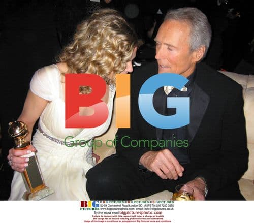 Kyra Sedgwick and Clint Eastwood at 2007 Golden Globe Party