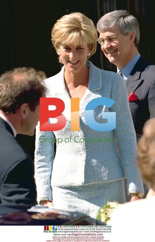 Diana, Princess of Wales receives flowers