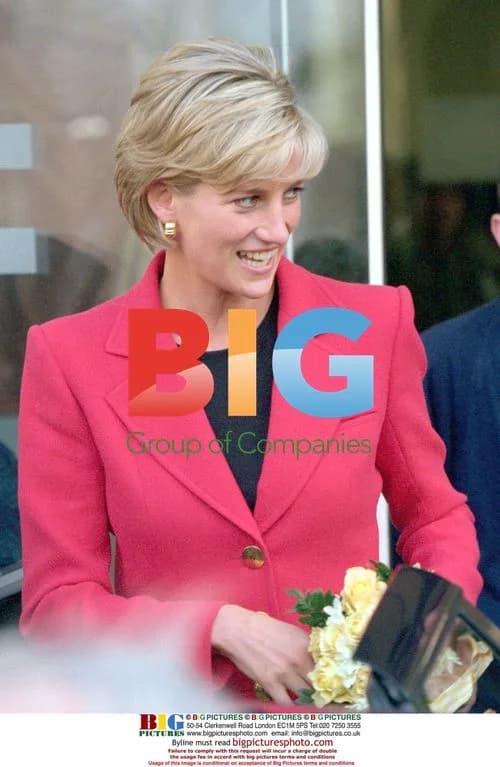 Princess Diana in Red Suit