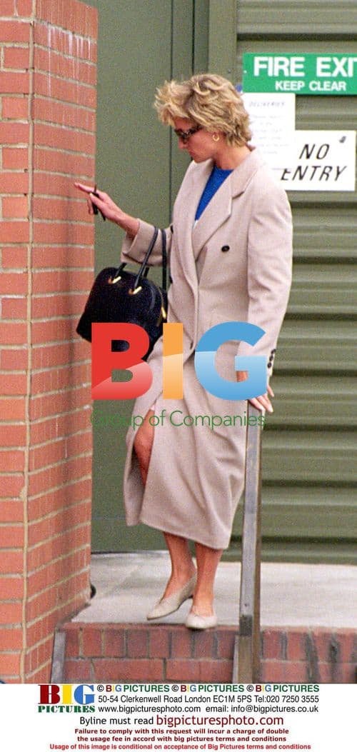 Princess Diana Leaving Gym