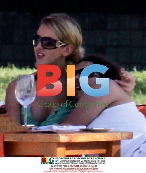 Russell Brand and Mystery Lady on Beach