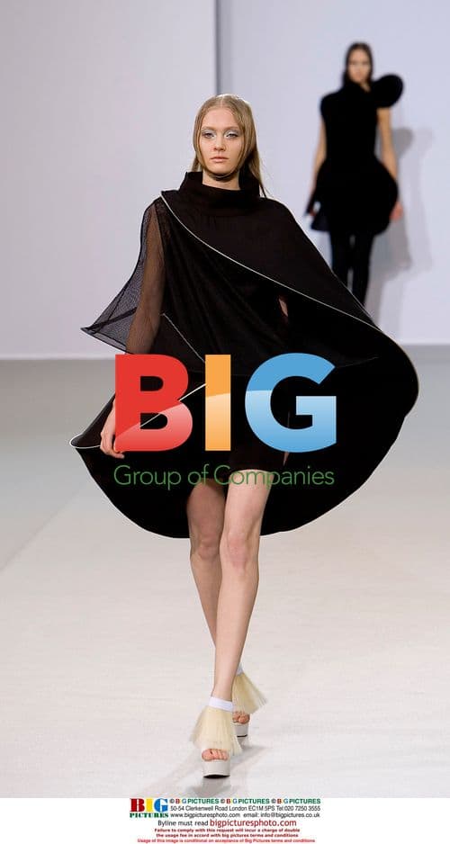 Model in Baptista creation at Paris Fashion Week