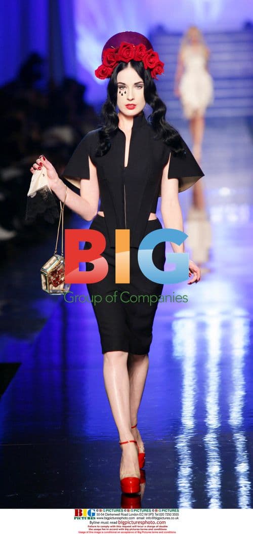 Dita von Teese Walks Gaultier Runway